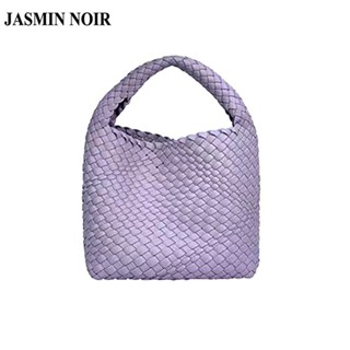 Jasmin NOIR กระเป๋าถือ กระเป๋าสะพายข้าง ทรงบักเก็ต แบบสาน เรียบง่าย สําหรับผู้หญิง