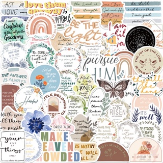 ❉ Bible Phrase Series 05 สติ๊กเกอร์ ❉ 50Pcs/Set Fashion DIY Waterproof Decals Doodle สติ๊กเกอร์