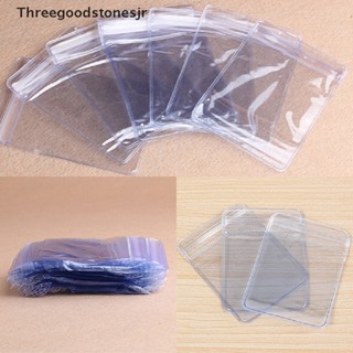 Tgst 100 ชิ้น พลาสติก PVC ใส กระเป๋าใส่เหรียญ กระเป๋าสตางค์ ซองจดหมาย ใหม่ JR