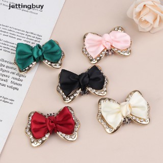 [Jettingbuy] ใหม่ พร้อมส่ง กิ๊บติดรองเท้า ผ้าไหม ลายดอกไม้ ประดับเพชรเทียม แวววาว 1 ชิ้น