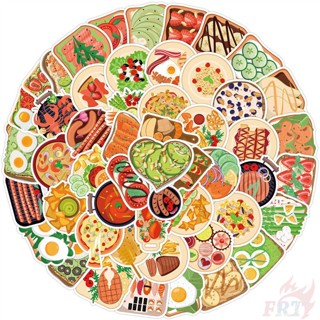 50Pcs/Set ❉ Delicious Breakfast . Gourmet Toast Series 01 Stickers ❉ DIY Fashion Waterproof Doodle Decals Stickers