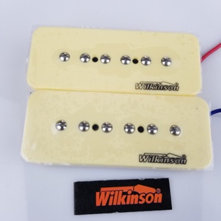 Wilkinson P90 ปิ๊กอัพกีตาร์ไฟฟ้า คอยล์เดี่ยว และสะพานสายกีตาร์ไฟฟ้า ฮัมบัคเกอร์ สีครีม 1 ชุด 2 ชิ้น