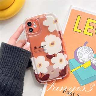 เคสโทรศัพท์มือถือ TPU แบบนิ่ม ลายดอกไม้ สีส้ม สําหรับ OPPO A58 A78 A17 A17k A77 A77s A57 A76 A96 A16 A16s A16k A15 A15s A54 A74 A95 A94 A93 A53 A5 A9 2020 A3s A5s A7 A12 A12e A52 A92 Reno 8T 5 ผ้าคลุม