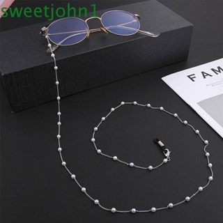 SWEETJOHN Glasses Chain Women Eyewear Accessories Pearl Beaded Cord Holder Anti-slip Sunglasses protectionLanyard