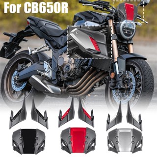 Ultrasupplier ชุดแฟริ่งปีกสปอยเลอร์ ABS สําหรับ Honda CB650R CB 650R CB650 R CB 650 R 2019-2023 3 ชิ้น