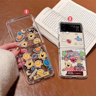 【MR.MEN】ใหม่ เคสโทรศัพท์มือถือแบบใส กันกระแทก สําหรับ Samsung Z Flip4 3 W23 Flip 5G Galaxy Z