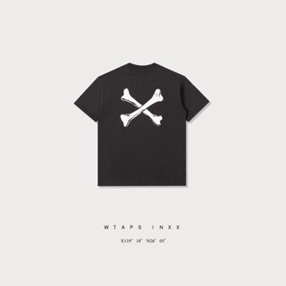 Wtaps เสื้อคอกลม แขนสั้น ผ้าฝ้าย พิมพ์ลาย ลําลอง ทรงหลวม สําหรับผู้ชาย และผู้หญิง