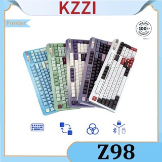 Kzzi Z98 ปะเก็นหน้าจอลูกบิด สามโหมด ฮอตสวอปไร้สาย RGB คีย์บอร์ดเชิงกล