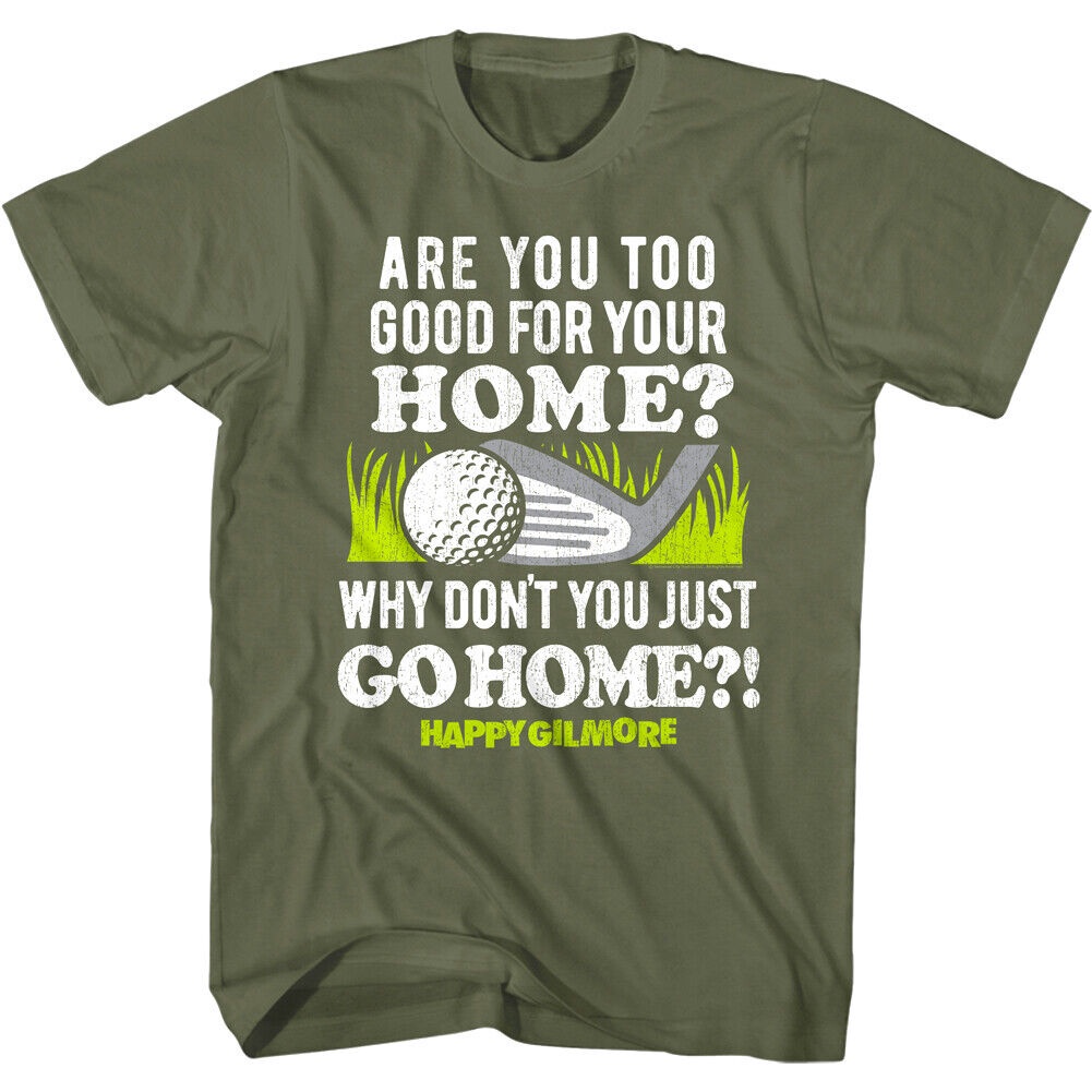 [S-5XL]เสื้อยืด พิมพ์ลายการ์ตูน Happy Gilmore Why Don'T You Just Go Home สไตล์มินิมอล ของขวัญวันหยุด