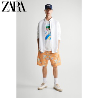 Zara เสื้อยืดแขนสั้น พิมพ์ลายข้อต่อ สําหรับผู้ชายS-5XL