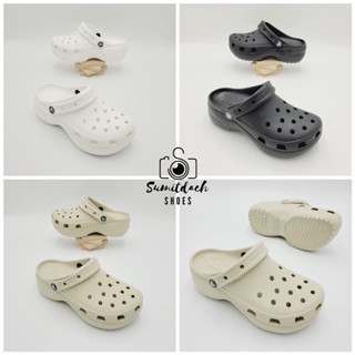 พร้อมส่ง !!! รองเท้าลำลองแฟชั่น สไตล์ Crocs Classic Platform Clog (Unisex)