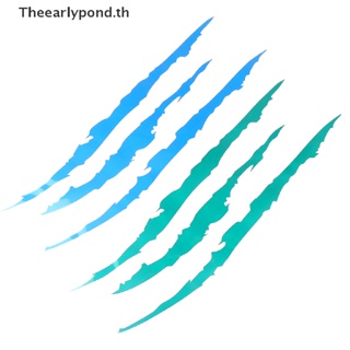 Earlypond สติกเกอร์สะท้อนแสง ลายกรงเล็บมอนสเตอร์ สําหรับติดตกแต่งรถยนต์