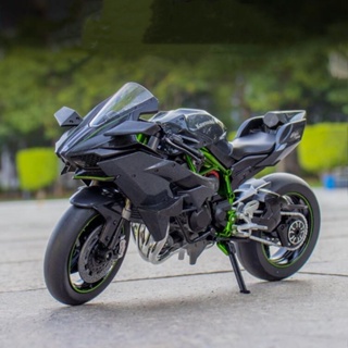 1:9 Large Scale Motor Kawasaki Ninja H2R Alloy Diecast Motorcycle Model Motorbike With Sound &amp; Light Collectible Gift