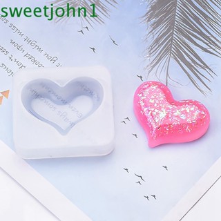 Sweetjohn แม่พิมพ์ซิลิโคนเรซิ่นรูปดาวหัวใจสําหรับทําเครื่องประดับ Diy