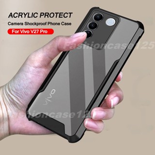 เคสอะคริลิคใส ป้องกันกล้อง กันกระแทก สําหรับ Vivo V27 Pro 5G V27Pro V 27 V27E VivoV27e 2023