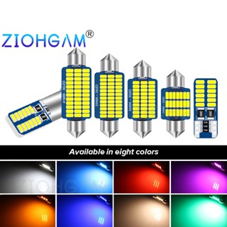 Ziohgam T10 หลอดไฟอ่านหนังสือ LED BA9S 31 มม. 36 มม. 39 มม. 41 มม. C3W C5W C10W 194 168 W5W สําหรับติดภายในรถยนต์