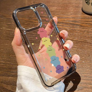 เคสโทรศัพท์มือถือแบบใส ลายจุด สีม่วง สําหรับ Iphone 14promax 14pro 13 12p 11