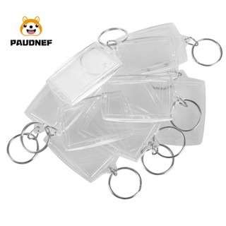 10pcs Transparent Blank Insert Photo Picture Frame Key Ring Split keychain COD