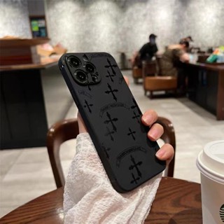 Black Element Cross Phone Case For Iphone 13pro Phone Case for Iphone11 Fashion Brand Xsmax Niche 12 Silicone XR/78P