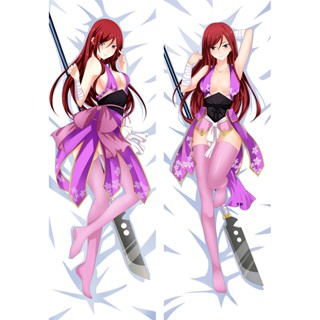 ปลอกหมอน ลายอนิเมะ Fairy Tail Lucy Heartfilia Natsu Gray Erza Scarlet Hugging Dakimakura สําหรับตกแต่งบ้าน