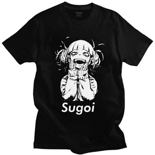 เสื้อยืดแขนสั้นลําลอง ผ้าฝ้าย 100% พิมพ์ลายอนิเมะ Himiko Toga Sugoi My Hero Academia แฟชั่นสําหรับผู้ชาย และคู่รักS-5XL