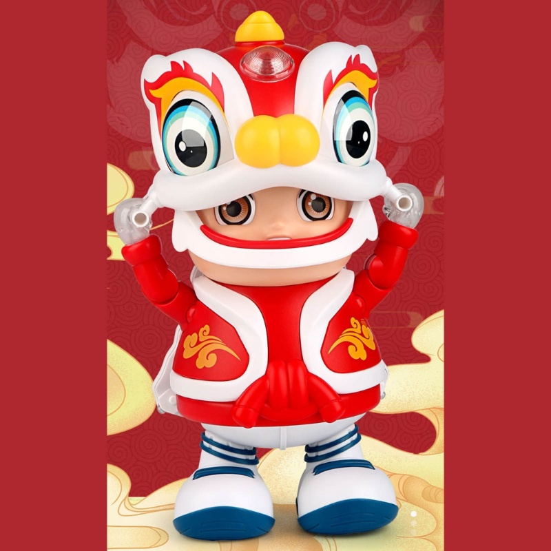 อดอร์ ของเล่นแสงเสียงสําหรับเด็กตุ๊กตาเชิดสิงโตเดินของเล่นดนตรีมีไฟ - รูปที่ 4