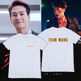  ใหม่เอี่ยมเสื้อยืดสีดำอินเทรนด์dJ8i    29     เวอ  พร้อมส่ง เสื้อยืดทีมหวัง Team wang JACKSON WANG GOT7 เสื้อยืด