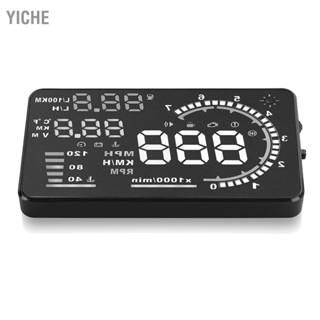 YiChe A8 5.5  OBD II รถ HUD แสดงหน้าจอแสดงความเร็วกระจกสะท้อนแสงอัตโนมัติ