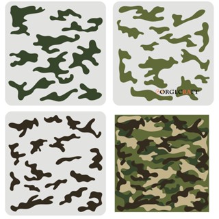 1Set 3 pcs Camo Stencil Kit 30x30cm Camo Stencils for Spray Paint Camouflage Pattern Stencils for Painting on Wood Canvas Paper Fabric Floor Wall and Tile