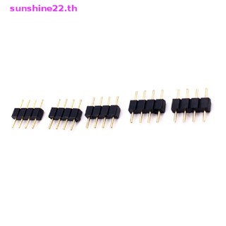 DOUSUN 10pcs/lot 4 Pin RGB Connector Adapter pin needle male type double 4pin,For RGB 5050 3528 LED Strip DIY lights insert TH