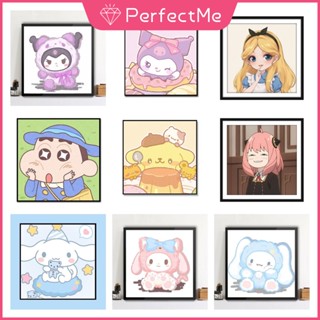 Pm ใหม่ ชุดงานจิตรกรรมเม็ดบีด ทรงเพชร อะคริลิค รูปการ์ตูนสุนัข Sanrio Cinnamon 5D ขนาด 30x30 ซม. สําหรับตกแต่งบ้าน DIY