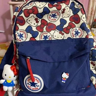 ღ Sanrio กระเป๋าเป้สะพายหลัง กระเป๋านักเรียน พิมพ์ลายคิตตี้น่ารัก สําหรับผู้หญิง