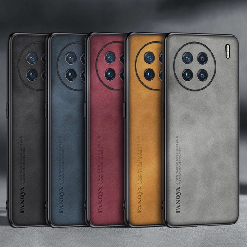 สําหรับ Vivo X90 / X90 Pro 5G หรูหราธุรกิจ Retro หนังยางนุ่ม TPU Case Cover