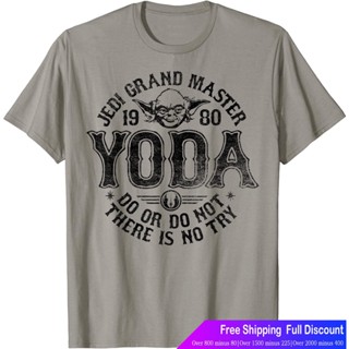 เสื้อยืดแขนสั้นสตาร์วอร์สเสื้อยืดยอดนิยม Star Wars Yoda Master 1980 Do Or Do Not T-Shirt T-Shirt star wars Short sleeve