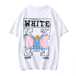 OFF WHITE ผู้ชายและผู้หญิงแฟชั่นลำลองเสื้อยืดแขนสั้น