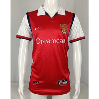 เสื้อกีฬาแขนสั้น ลายทีมชาติฟุตบอล Arsenal Home 99-00 ไซซ์ S - XXL ชุดเหย้า สําหรับผู้ชาย