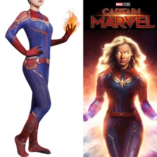 ชุดจั๊มสูทคอสเพลย์ Marvel Captain Marvel สไตล์ใหม่ สําหรับผู้หญิง