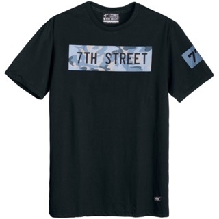 เกรดพรีเมี่ยม 7th Street เสื้อยืด รุ่น PRG006 สีกรมท่าผ้าฝ้ายแท้