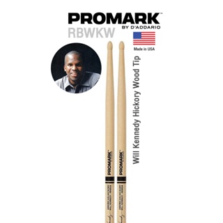 Promark™ ไม้กลอง รุ่น RBWKW Artist Series Will Kennedy Hickory Wood Tip หัวไม้ ขนาดพิเศษ 55A ** Designed &amp; Made in USA **