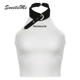 Sweeticme ใหม่ เสื้อกั๊กแขนกุดลําลอง เข้ารูป สีพื้น แฟชั่นสําหรับผู้หญิง 2023