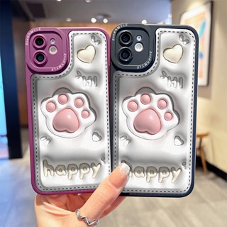 เคสโทรศัพท์มือถือ ซิลิโคนนุ่ม ลาย Happy สีดํา ม่วง สําหรับ Realme C53 C55 C33 C30s 5 5s 5i 6i 8 9 9i 10 Pro Plus C21Y C25Y C20 C11 C15 C35 C2 Narzo 20 30A 50 50A 50i Prime | Sjn Q031