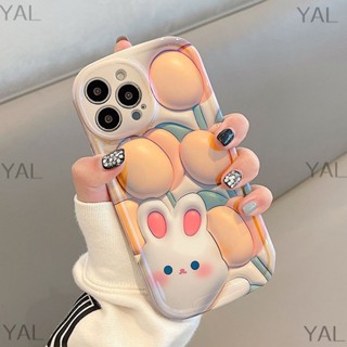 Hot Selling Product-Mobile Phone Protective Shell 11Promax Blue Light 3D Tulip Rabbit Compatible with Iphone14 Phone Case Apple 13promax 11 12Promax Xsmax All-Inclusive XR XS