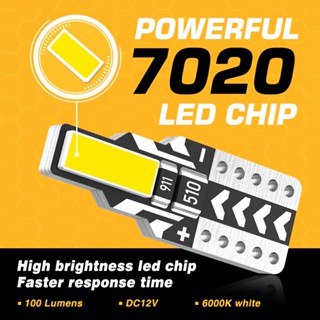 Novsight A500 หลอดไฟเลี้ยวไฟหรี่ LED 7020 Chip 6000K T10(10หลอด) สําหรับติดรถยนต์มอเตอร์ไซค์ สว่างตาแตก