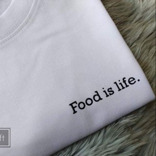 ASH CLUTZ-FOOD IS LIFE UNISEX AESTHETIC STATEMENT PRINTS TSHIRT TEES_03