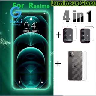 กระจกนิรภัย ป้องกันการแอบมอง เพื่อความเป็นส่วนตัว 4 In 1 สําหรับ Realme C55 C35 C10 C33 C30 C30s C31 C25y C25 C21y C21 C20 C17 C15 C12 C11 9i 9 8 8i 7 7i 6i 5i 5 5s C3 PRO PLUS 5G 4G Narzo 50i 50a 50 Prime