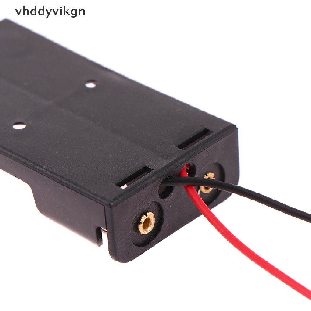 Vhdd กล่องเคสพลาสติก ขนาดมาตรฐาน AA/18650 พร้อมสายไฟ 3V สีดํา TH