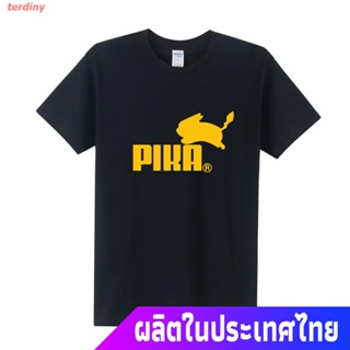 เสื้อยืดแขนสั้นterdiny โปเกมอนเสื้อยืดผู้ชาย เสื้อยืดพิมพ์ลายการ์ตูน Pokemon Mouse Rabbit แฟชั่นฤดูร้อนสําหรับผู้ชาย Pok