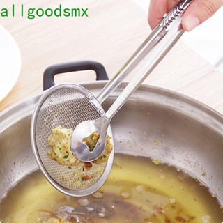 ALLGOODS Kitchen Tools Gadgets Fried Tong Frying Mesh Colander Filter Oil Drainer Oil Mesh Drainer Food Serving Tongs