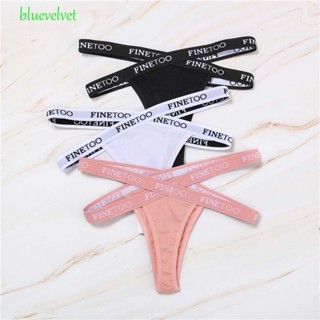 BLUEVELVET Cross Strap Panties Female Breathable Underpants Solid Color Low-waist G String Briefs