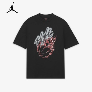  เสื้อยืดแขนสั้น พิมพ์ลาย Air Jordan X TRAVIS SCOTT AJ Barb สําหรับผู้ชาย DO4102